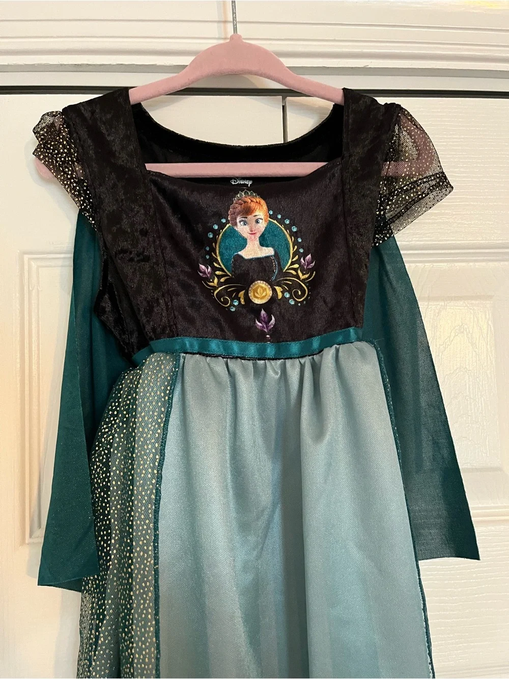 Girls Teal Princess sleep dress - Picture 2 of 4